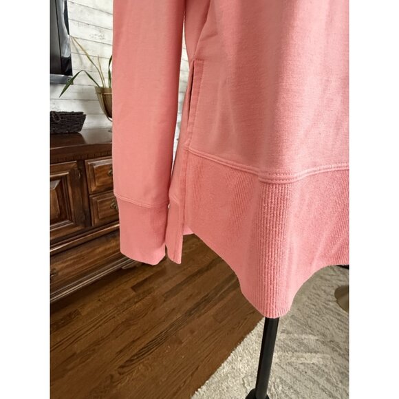 MPG Coral Blossom Cozy Fleece Relaxed Pullover Crewneck Sweatshirt Womens Size L - Picture 10 of 10